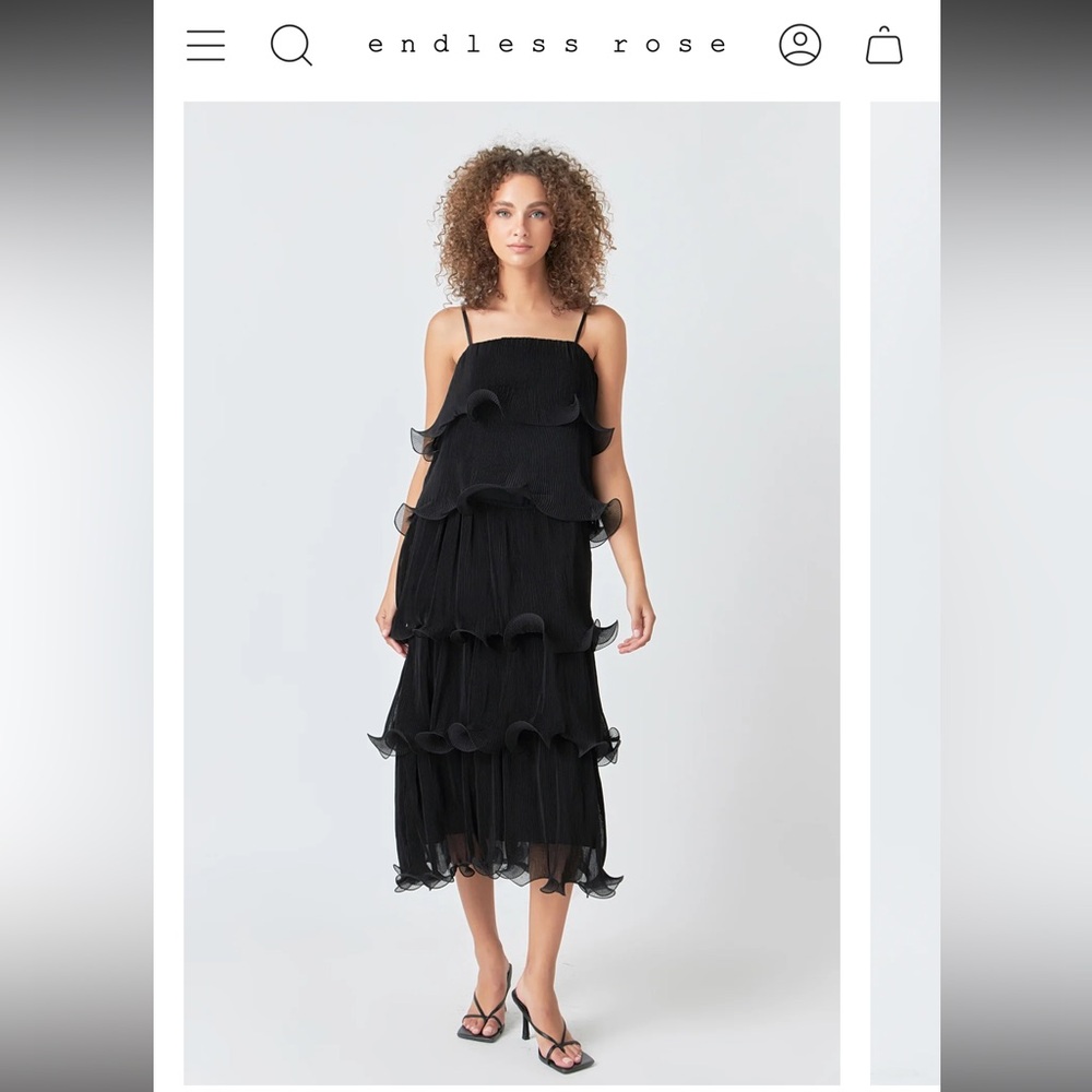 Elegant Black Layered Dress